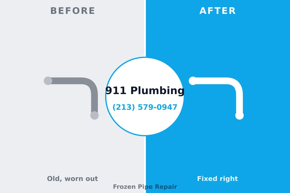 Before and after: plumbing company Netcong, NJ